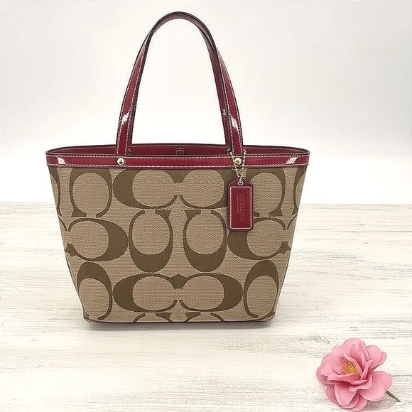 Coach Limited Edition Floral Appliqué Mini Tote Bag #479/800 Signature Canvas - Picture 2 of 7
